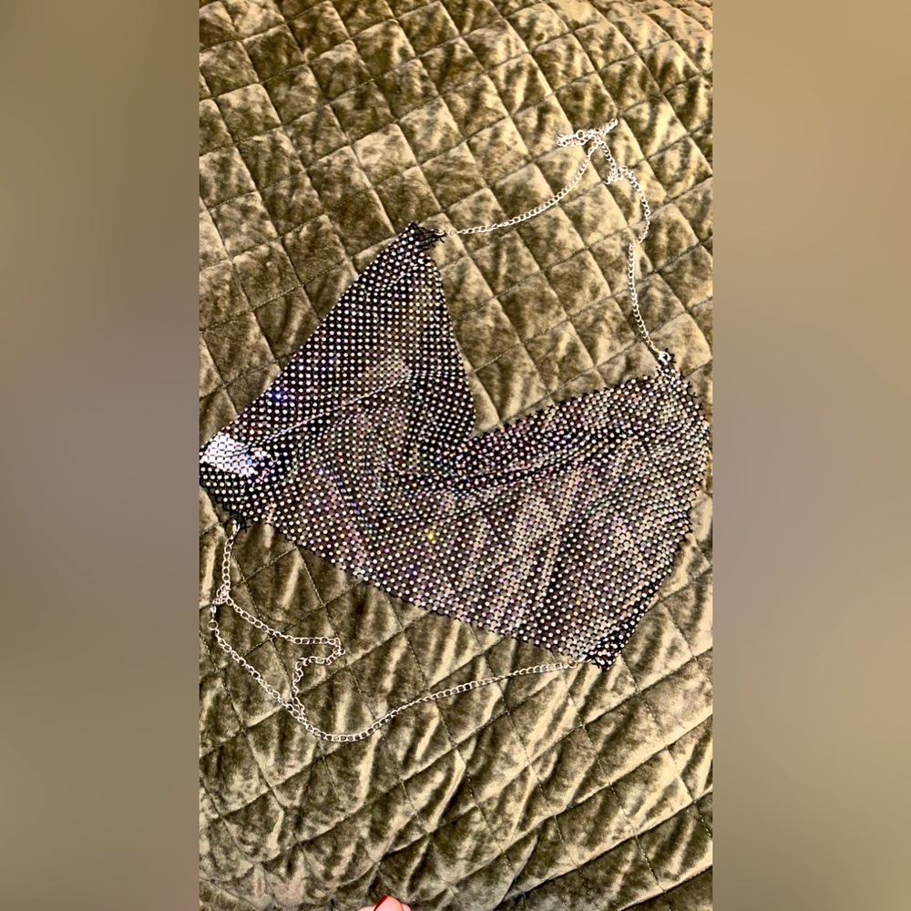 rhinestone sexy top
